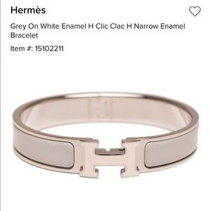 Grey On White Enamel H Clic Clac H PM TAKING OFFER